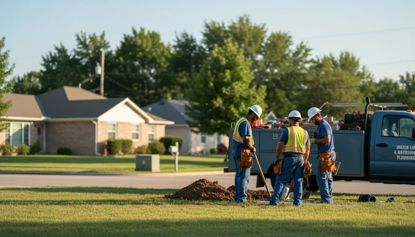 Residential water line and bathroom plumbing service in Custer, MI
